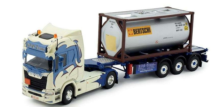 KGV Trans + Bertschi Scania container semitrailer 84051 トラック /Tekno 1/50 建設機械模型 ミニチュア
