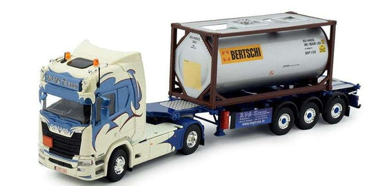 KGV Trans + Bertschi Scania container semitrailer 84051 トラック /Tekno 1/50 建設機械模型 ミニチュア