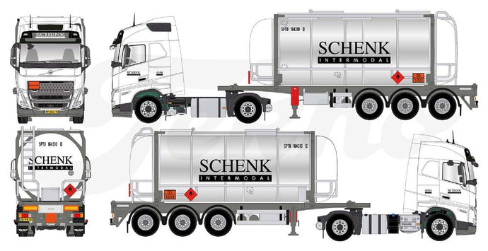 【予紁E€�E2月以降発売予定Volvo FH5 Globetrotter 4x2 met swap tankcontainerトラチE‚¯/TEKNO  1/50 ミニチュア 建設機械模垁E工事車両