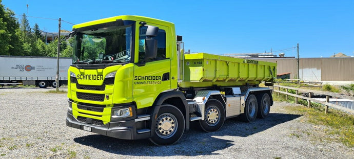 【予約】2024年発売予定SchneiderScania Next Gen G-serie 4-assige motorwagen met haakarmcontainer トラック/Tekno 1/50 建設機械模型　ミニチュア