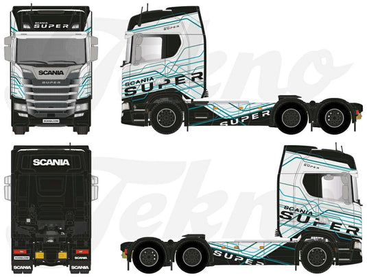 【予約】2024年発売予定Scania Super Scania Super Next Gen Highline 6x2 sleepas トラック トラクタ /TEKNO  1/50 建設機械模型