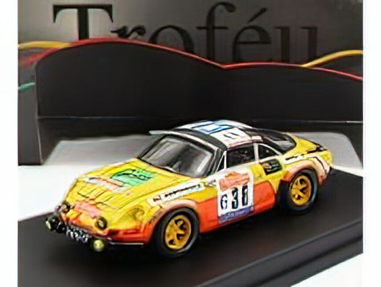 RENAULT - ALPINE A110 N 38 RALLY SANREMO 1981 C.REY - STRUYF - YELLOW BLACK ORANGE /Trofeu 1/43 ミニカー