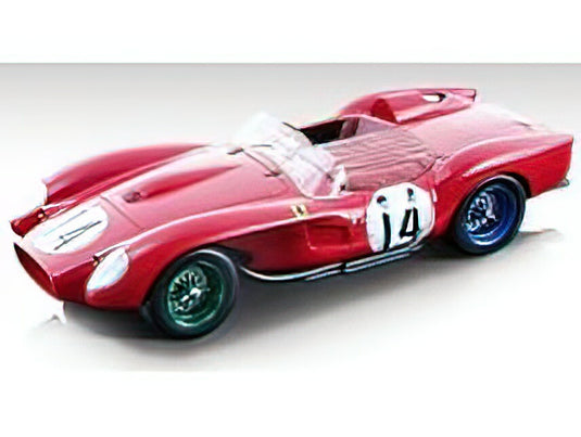 【予約】2023年発売予定FERRARI - 250TR 3.1L V12 PONTOON FENDER TESTAROSSA SPIDER TEAM SCUDERIA FERRARI N 14 WINNER 12h SEBRING 1958 P.HILL - P.COLLINS - RED /Tecnomodel 1/18ミニカー