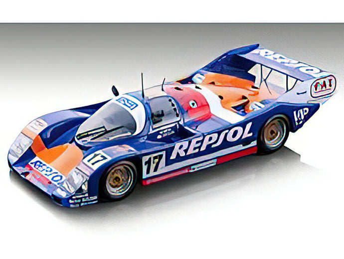 【予約】12月以降発売予定PORSCHE - 962C REPSOL N 17 10th 24h LE MANS 1991 O.LARRAURI - J.PAREJA - W.BRUN - BLUE ORANGE WHITE /TECNOMODEL 1/18 ミニカー