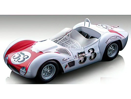 【予約】12月以降発売予定MASERATI - TIPO 61 BIRDCAGE N 53 WINNER RIVERSIDE "TIME GP" 1960 BILL KRAUSE - WHITE RED /TECNOMODEL 1/18 ミニカー