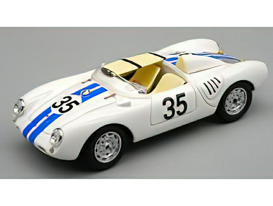 【予約】2024年発売予定PORSCHEポルシェ 550A TEAM ED HUGUS N 35 24h LE MANS 1957 E.HUGUS - C.G.DE BEAUFORT - WHITE BLUE /Tecno 1/43 ミニカー