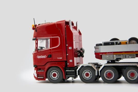 Scaniaスカニア R500 Streamline 8X4&Noteboomノーテブーム Multi-PX6軸 セミ底床トラック トレーラー /トンキンレプリカ 建設機械模型 工事車両 1/50 ミニチュア