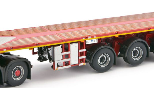 Nooteboomノーテブーム Red line Actros2 Gigaspace 6x4 バラストトレーラー 7 axle+ ballastset /TONKIN IMC  建設機械模型 工事車両 1/50 ミニチュア