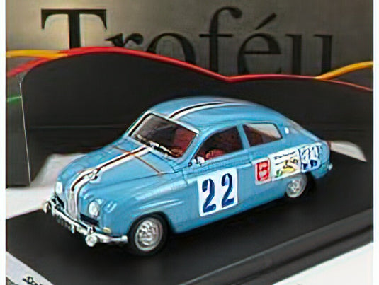 SAAB - 96 N 22 4th RALLY 1000 LAKES 1962 S.LAMPINEN - J.AHAVA - BLUE /Trofeu 1/43 ミニカー