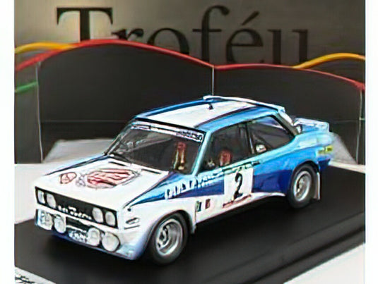 FIAT - 131 ABARTH TEAM OLIO FIAT N 2 2nd RALLY POTUGAL 1980 M.ALEN - I.KIVIMAKI - WHITE 2 TONE BLUE /Trofeu 1/43 ミニカー