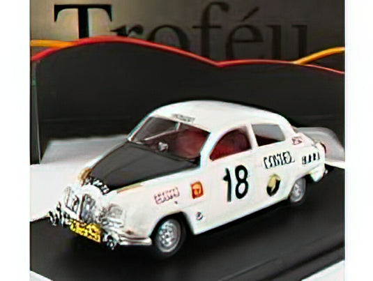 SAAB - 96 N 18 RALLY DE ANGOLA 1967 M.DE LURDES - M.DE SOUSA - WHITE MATT BLACK /Trofeu 1/43 ミニカー