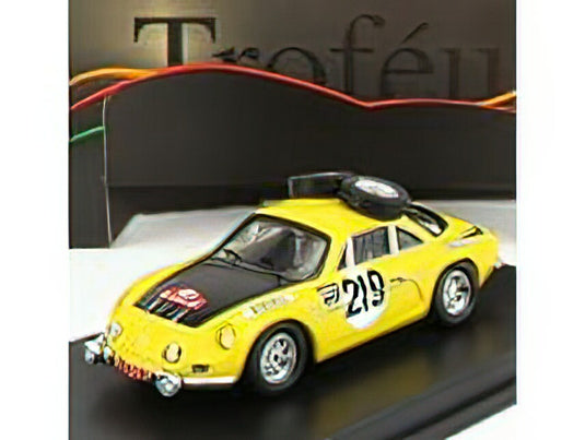 RENAULT - BULGARALPINE A110 COUPE N 219 RALLY MONTECARLO 1969 A.AGURA - A.TOMOV - YELLOW BLACK /Trofeu 1/43 ミニカー