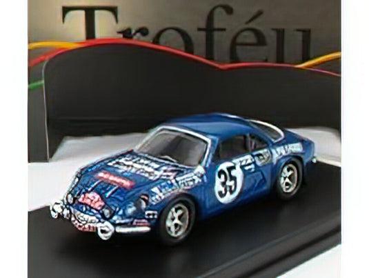 RENAULT - ALPINE A110 1600S (night version) N 35 RALLY MONTECARLO 1972 J.M.JACQUEMIN - D.JACQUEMIN-LEBEAU - BLUE /Trofeu 1/43 ミニカー