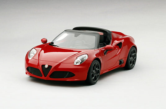 【予約】2015 Alfa Romeoアルファロメオ 4C Spider Rosso Alfa /TrueScale 1/18  ミニカー