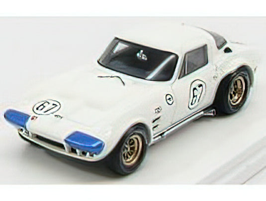 CHEVROLET - CORVETTE GRAND SPORT COUPE N 67 3rd ROAD AMERICA 500 MILES J.HALL - R.PENSKE - H.SHARP - WHITE /TrueScale  1/43 ミニカー
