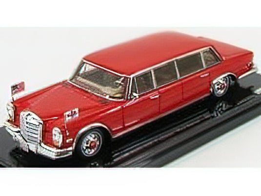 MERCEDES BENZメルセデスベンツ - 600 PULLMAN LIMOUSINE 1972 - PERSONAL CAR HILTON FAMILY - RED /TrueScale  1/43 ミニカー