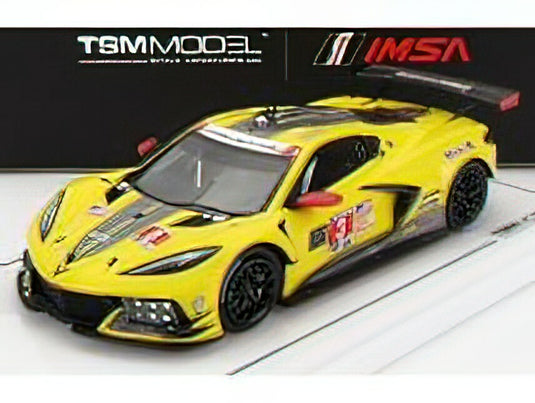 CHEVROLET - C8.R 5.5L V8 TEAM CORVETTE RACING N 3 IMSA 24h DAYTONA 2022 N.CATSBURG - A.GARCIA - J.TAYLOR - YELLOW GREY /TrueScale  1/43 ミニカー