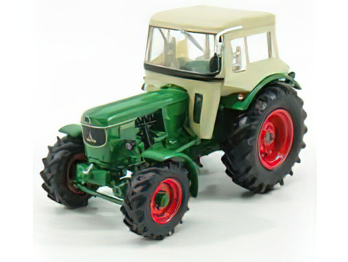 DEUTZ - D6005 4WD TRACTOR CLOSED 1966 - GREEN BEIGE /Universal-Hobbies 1/32 建設機械模型ミニチュア