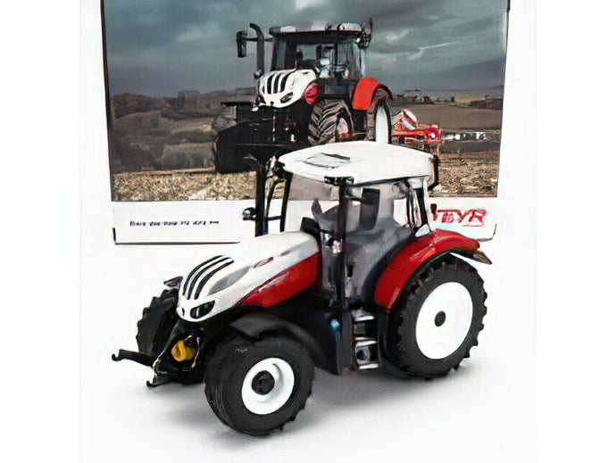 STEYR - PROFI 6150 CVT TRACTOR 2021 - RED WHITE トラクタ /Univrsal Hobbies 1/32建設機械模型