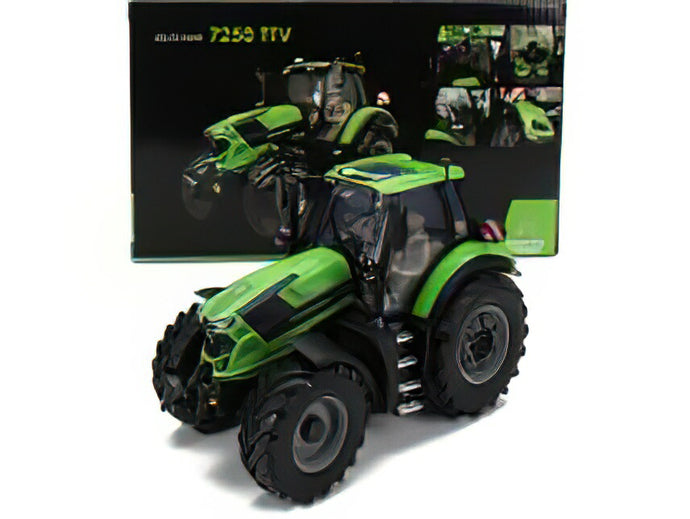 DEUTZ-FAHR - 7250 TTV TRACTOR 2018 - GREEN BLACK トラクタ /Univrsal Hobbies 1/32建設機械模型