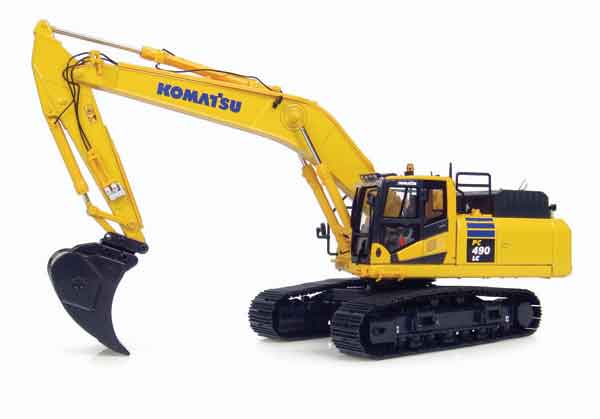 Komatsuコマツ PC 490 LC-10 Track Excavator油圧ショベル UniversalHobbiesユニバーサルホビー  建設機械模型 工事車両 1/50 ミニチュア