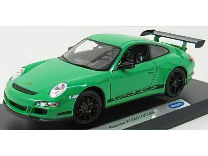 PORSCHE  911 997 GT3RS 2010 - GREEN BLACK /WELLY 1/18ミニカー