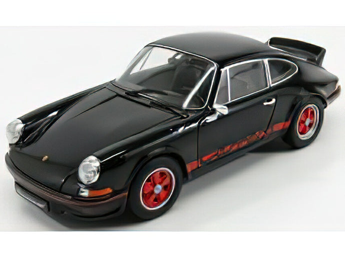PORSCHE  911 CARRERA RS 2.7 COUPE 1973 - BLACK RED /WELLY 1/18ミニカー