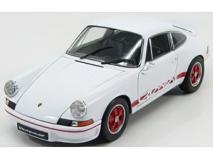 PORSCHE  911 CARRERA RS 2.7 COUPE 1973 - WHITE RED /WELLY 1/18ミニカー
