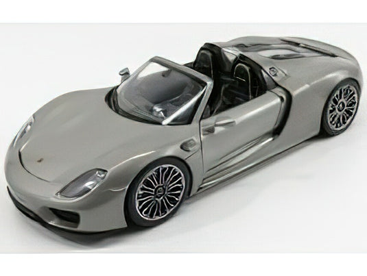 PORSCHE  918 SPIDER OPEN 2015 - GREY MET /WELLY 1/18ミニカー