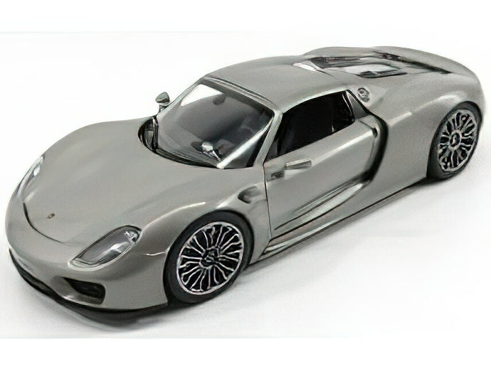 PORSCHE  918 SPIDER HARD-TOP CLOSED 2015 - GREY MET /WELLY 1/18ミニカー