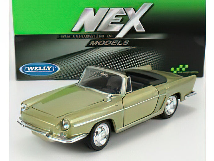 【予約】RENAULT CARAVELLE カブリオレ オープン 1959 ライトグリーンメタリック/ WELLY 1/24 ミニカー