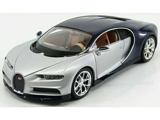 【予約】BUGATTI CHIRON LE PATRON 2016 シルバー/ブルー/ WELLY 1/24 ミニカー