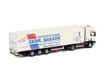 ギャラリービューアに画像をロードする, Bakker Vishandel SCANIAスカニア R Topline リーファートレーラー Thermoking 3軸 /WSIダブリューエスアイ 1/50 　 9524
