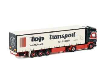 ギャラリービューアに画像をロードする, Top Transport SCANIAスカニア R Topline カーテンサイダー トレーラー  3軸 /WSIダブリューエスアイ 1/50 　 9858
