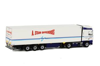 ギャラリービューアに画像をロードする, A. Stam DAF XF 105 Super Space Cab リーファートレーラー Carrier  3軸 /WSIダブリューエスアイ 1/50 　 9846
