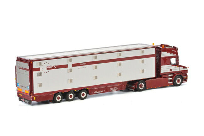 【予約】4-6月以降発売予定Vaex SCANIAスカニア T5 Live Stock Trailer 3軸 トラック /WSI  建設機械模型 工事車両 1/50 ミニチュア