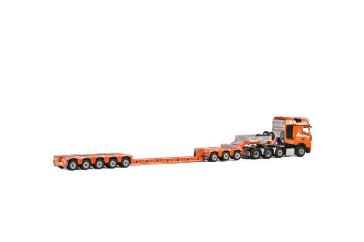 ギャラリービューアに画像をロードする, Tage E Nielsen MERCEDES BENZ ACTROS MP4 SLT BIG SPACE 8x4 LOWLOADER 5 AXLE + DOLLY 3軸 トラックトレーラー /建設機械模型 工事車両 WSI 1/50 ミニチュア
