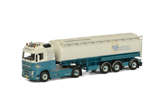 HBT Transport Volvoボルボ FH4 Globetrotter Tanker Powder Welgro 3軸トラック  建設機械模型 工事車両 WSI 1/50 ミニチュア