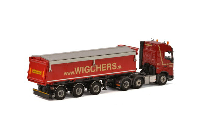 ギャラリービューアに画像をロードする, Wigchers Volvoボルボ FH4 Globetrotter Tipper Trailerトレーラー 3軸トラック /WSI  建設機械模型 工事車両 1/50 ミニチュア
