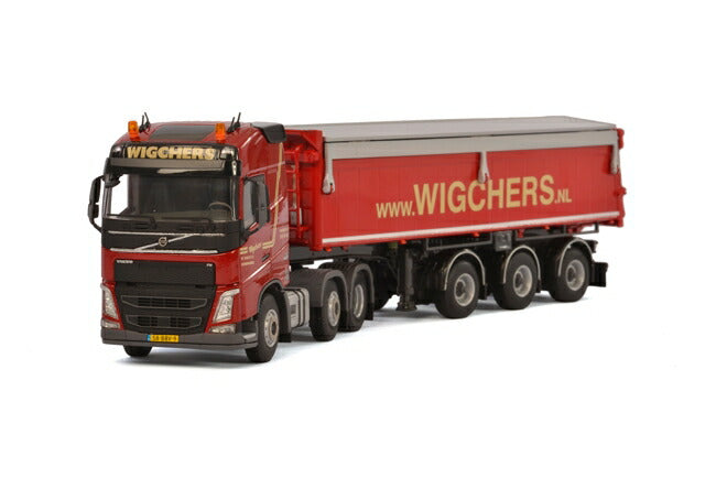 ギャラリービューアに画像をロードする, Wigchers Volvoボルボ FH4 Globetrotter Tipper Trailerトレーラー 3軸トラック /WSI  建設機械模型 工事車両 1/50 ミニチュア
