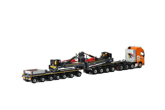 【予約】2018年1-3月以降発売予定Van der Vlist Volvo FH4 Globetrotter XL Nooteboomノーテブーム Mega Windmill トレーラー (4 + 7軸)トラック  建設機械模型 工事車両 WSI 1/50 ミニチュア