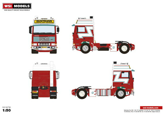 【予約】4-6月以降発売予定Guntrans Volvoボルボ F12 トラック /WSI  建設機械模型 工事車両 1/50 ミニチュア