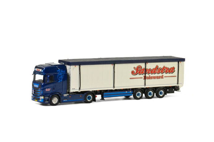 Sandstra Transport; SCANIAスカニア S HIGHLINE | CS20H 4x2 VOLUME TRAILER - 3軸トラック /建設機械模型 工事車両 WSI 1/50 ミニチュア