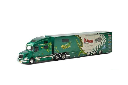 Kawe Runaway Deere Volvo VN780 Box Trailer  /WSI  1/50 ミニチュア 建設機械模垁E工事車両