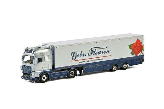 Gebr. Fleuren MAN TGX XXL semi box trailer  /WSI  1/50 ミニチュア 建設機械模垁E工事車両
