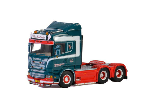 Fredsholm SCANIA R6 STREAMLINE HIGHLINE 6x2 TAG AXLEトラクタ  /建設機械模型 工事車両 WSI 1/50 ミニチュア