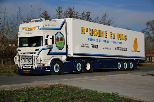 【予約】4-6月以降発売予定D'Hoine SCANIAスカニア R Streamline Topline リーファートレーラー Carrier 3軸 トラック /WSI  建設機械模型 工事車両 1/50 ミニチュア