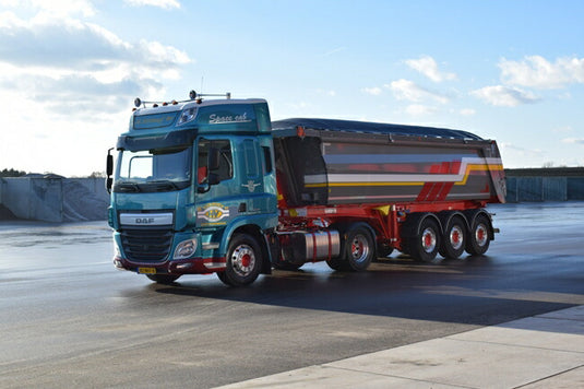 【予約】10-12月以降発売予定H. Verhoef DAF CF Space Cab Halfpipe Tipper Trailerトラック  建設機械模型 工事車両 WSI 1/50 ミニチュア