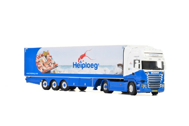 ギャラリービューアに画像をロードする, Heiploeg; SCANIAスカニア STREAMLINE TOPLINE 4x2 リーファートレーラー 3軸トラック /建設機械模型 工事車両 WSI 1/50 ミニチュア
