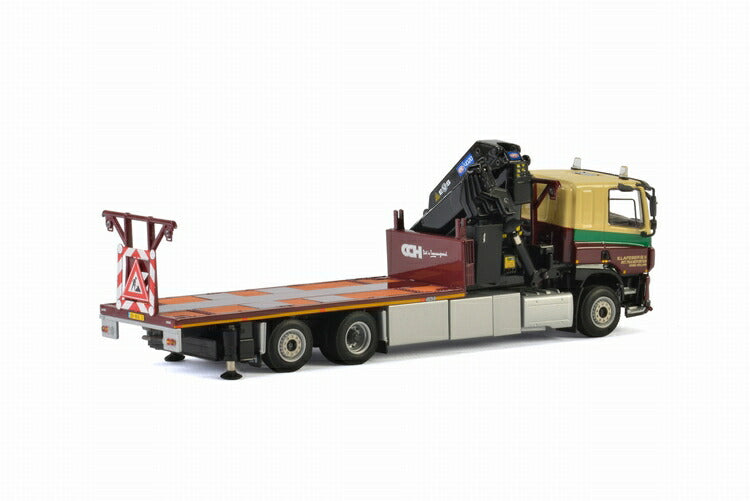 ギャラリービューアに画像をロードする, E. Lafeber DAF CF Sleeper cab Riged Flatbed Truck + Palfinger craneトラック  建設機械模型 工事車両 WSI 1/50 ミニチュア
